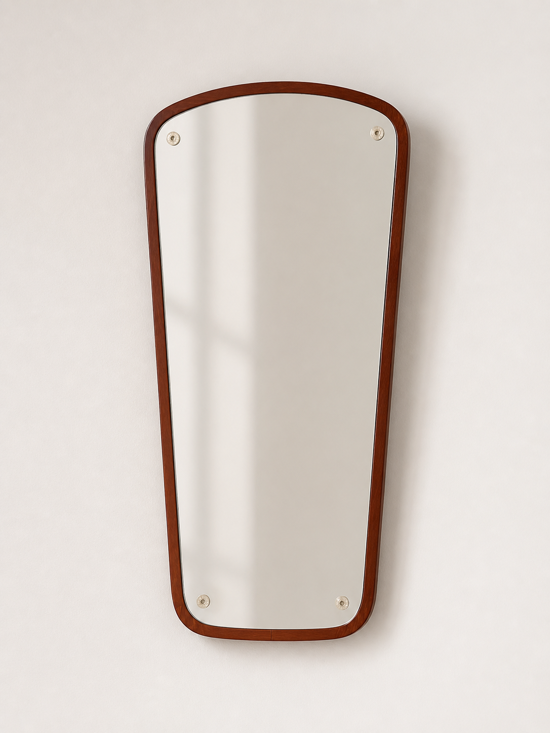 Mid century Scandinavian decor - Teak Mid-Century Mirror