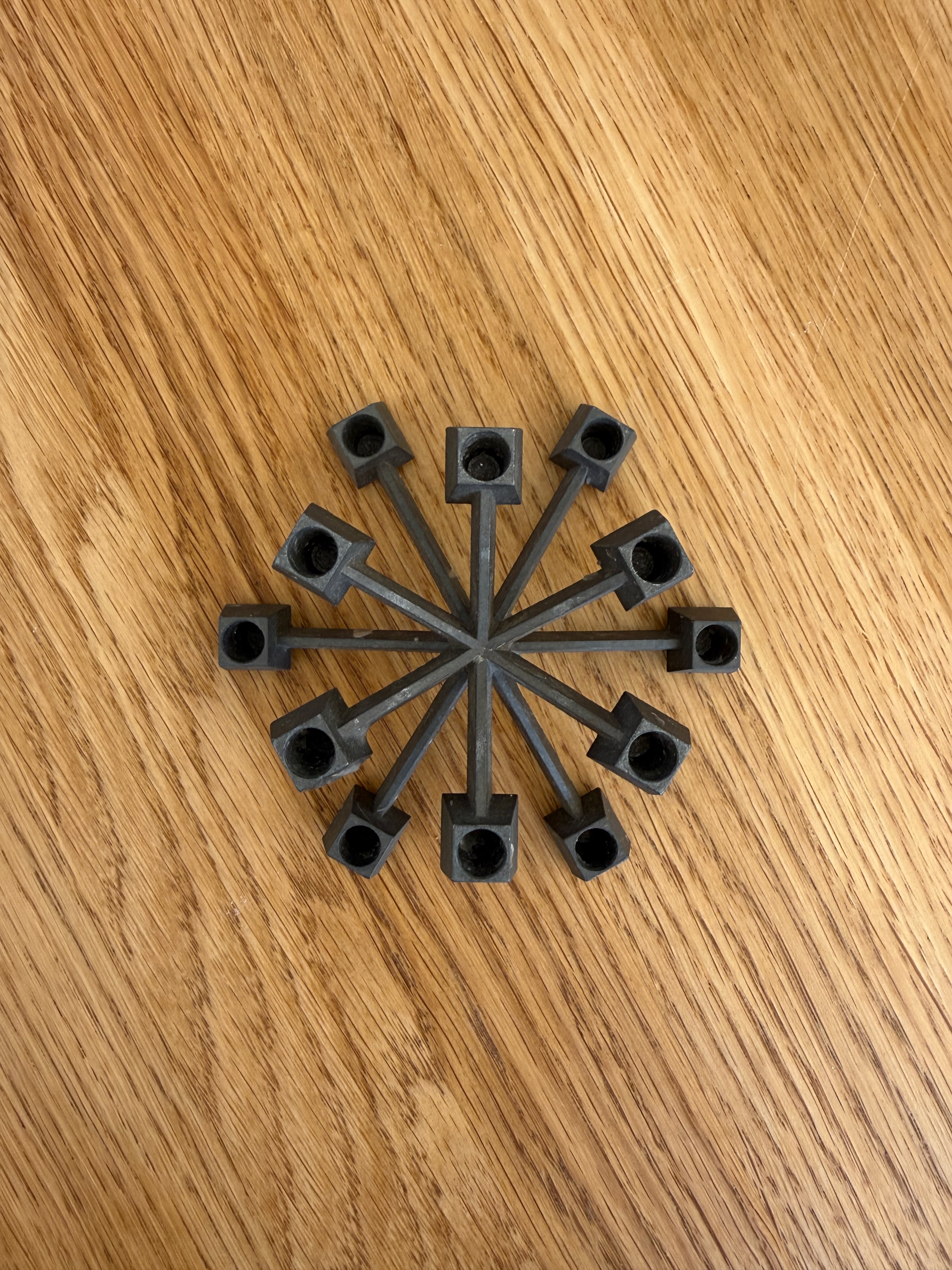 Mid century Danish decor - Danish Iron Candleholder