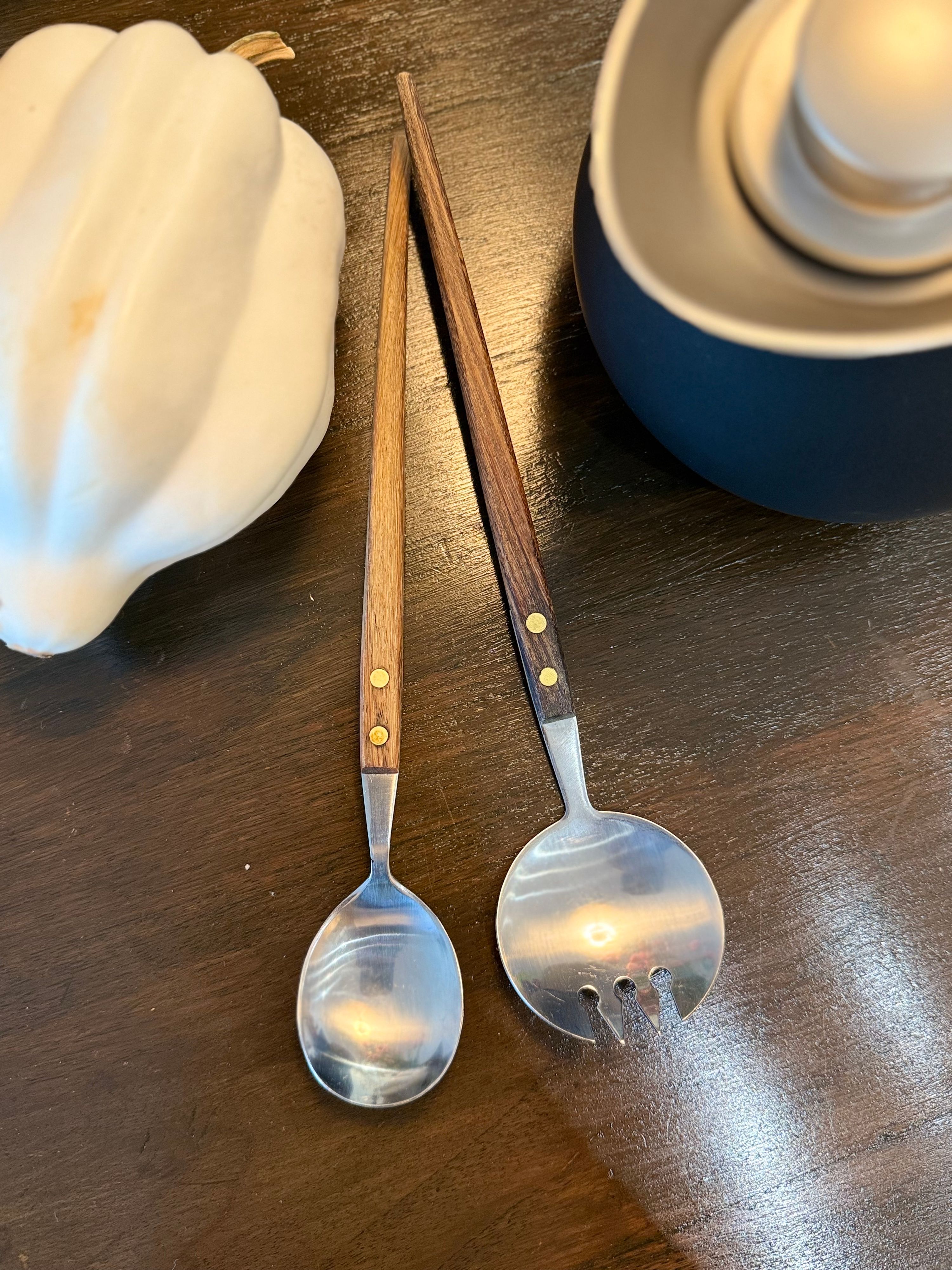 וינטג׳ ורטרו בדנמרק — כף הגשה מעץ טיק. Kitchenware, יד שניה מקופנהגן | דייניש | Field Notes & Finds