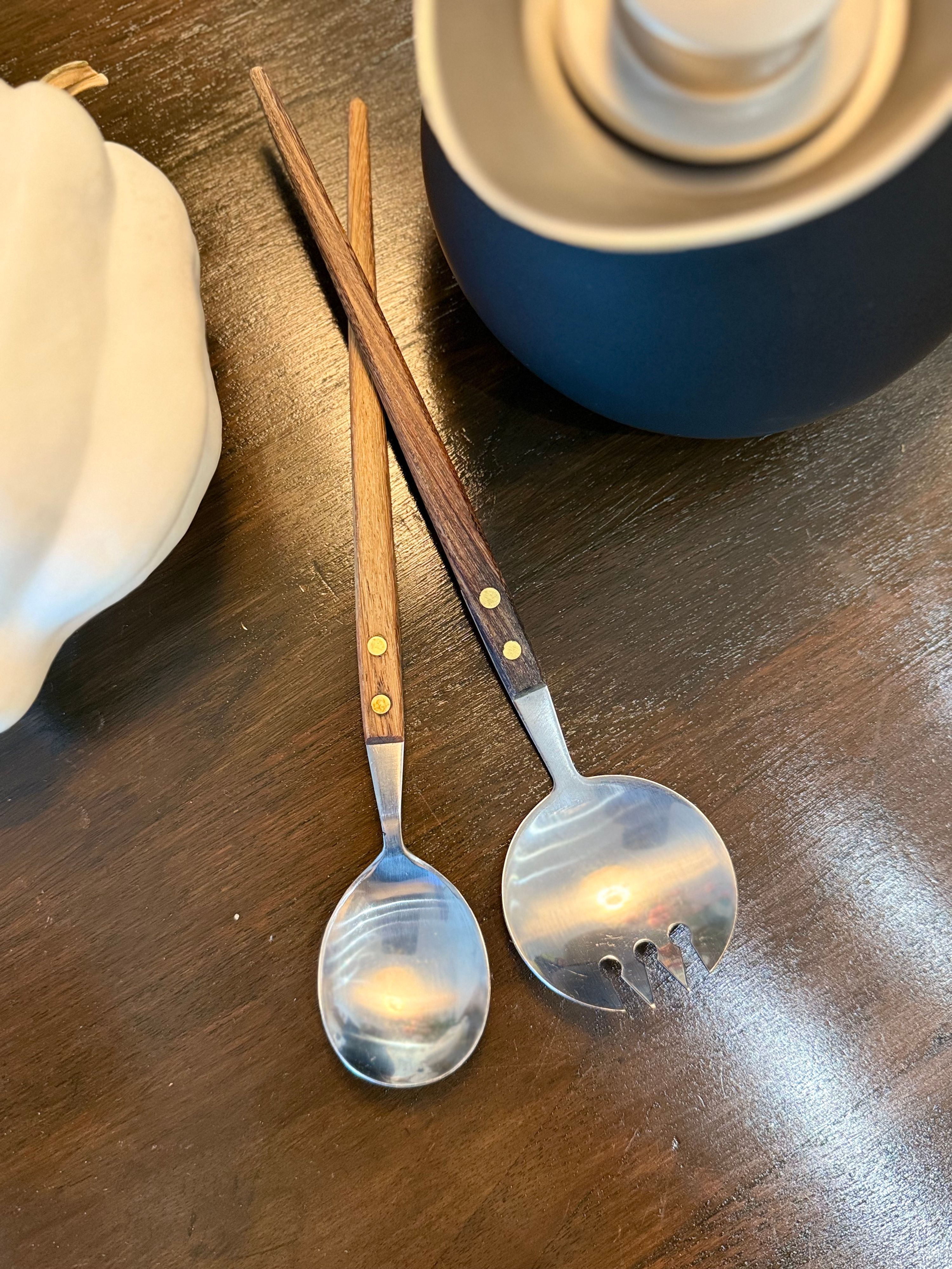 וינטג׳ ורטרו בדנמרק — כף הגשה מעץ טיק. Kitchenware, יד שניה מקופנהגן | דייניש | Field Notes & Finds