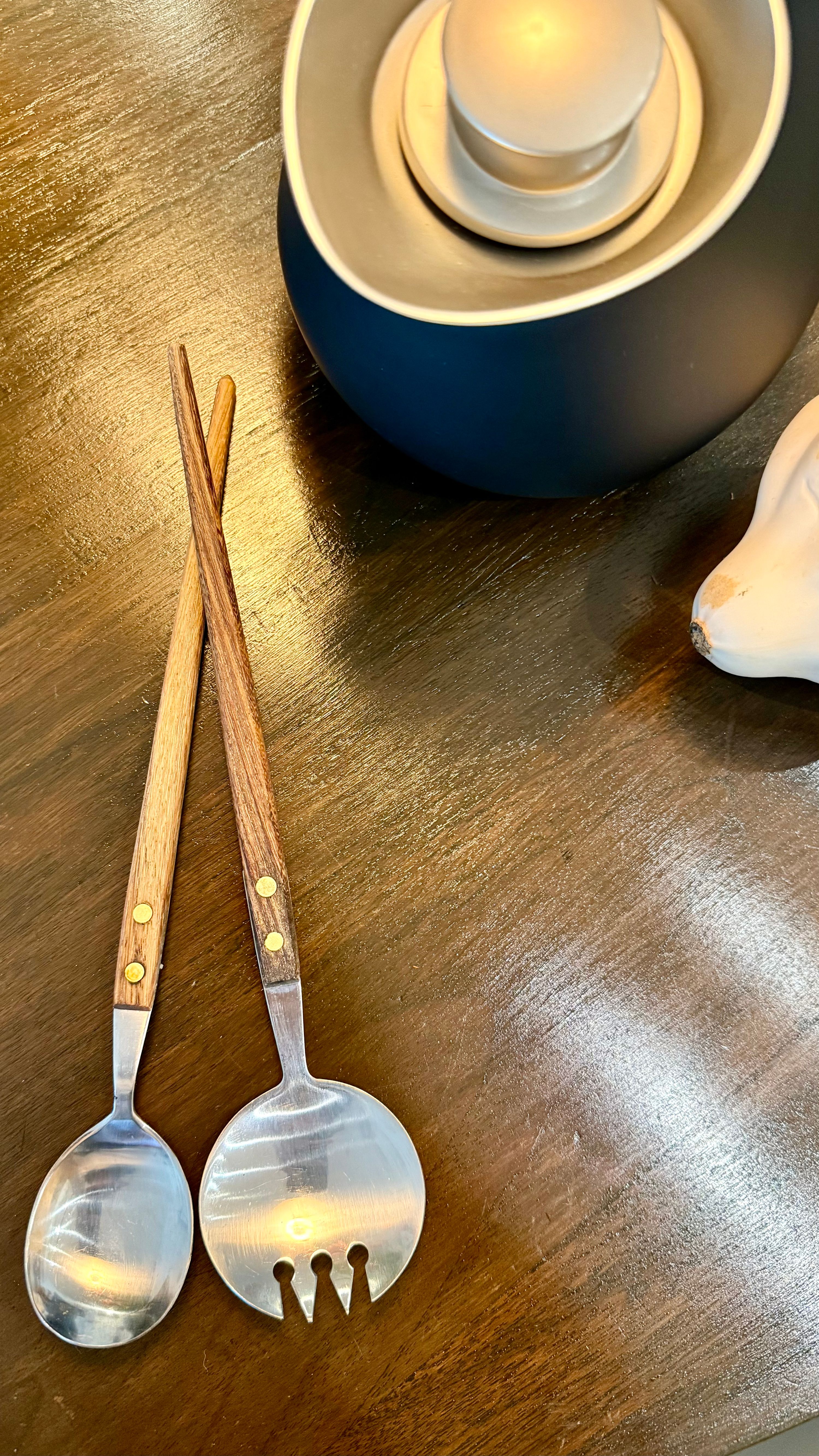 וינטג׳ ורטרו בדנמרק — כף הגשה מעץ טיק. Kitchenware, יד שניה מקופנהגן | דייניש | Field Notes & Finds