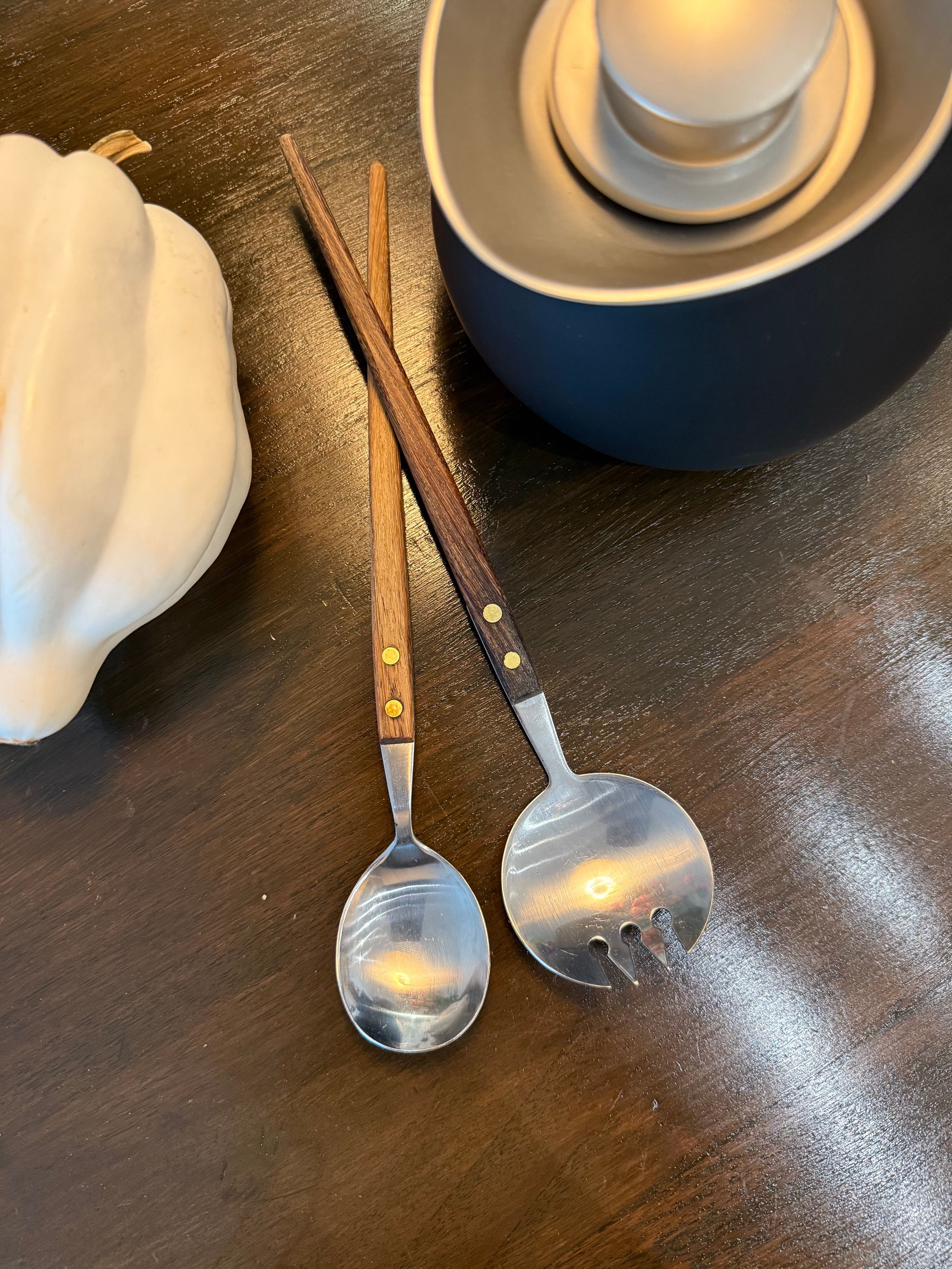 וינטג׳ ורטרו בדנמרק — כף הגשה מעץ טיק. Kitchenware, יד שניה מקופנהגן | דייניש | Field Notes & Finds