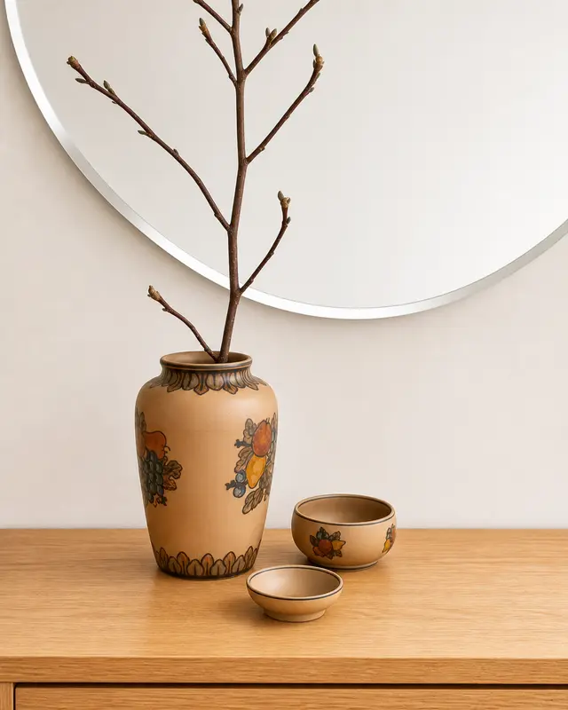 וינטג׳ ורטרו בדנמרק — אגרטל דני ל. היורט. Vase, יד שניה מקופנהגן | דייניש | Field Notes & Finds