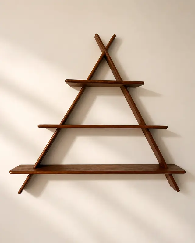 וינטג׳ ורטרו בדנמרק — מדף עץ משולש. Furniture, יד שניה מקופנהגן | דייניש | Field Notes & Finds
