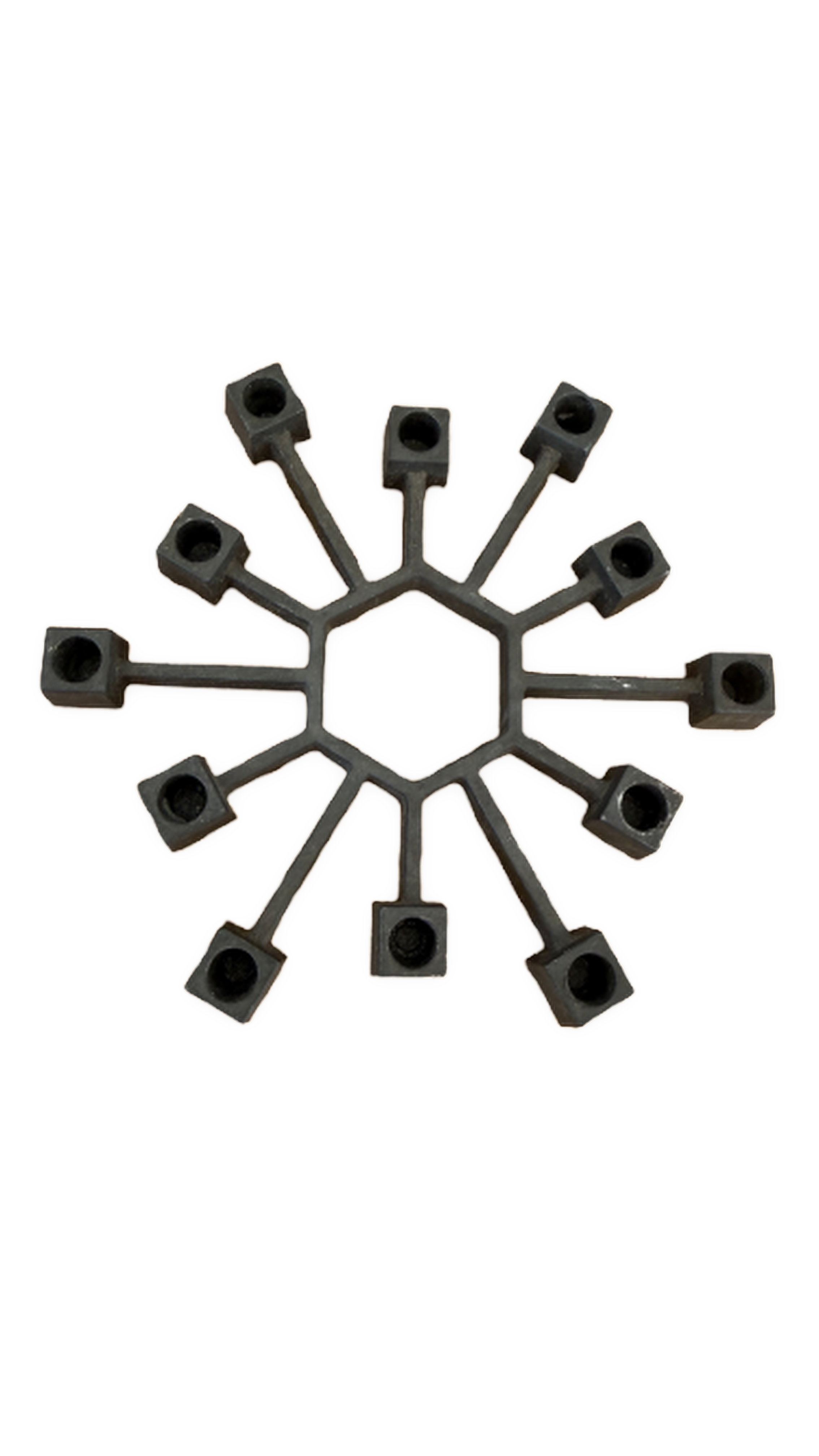 וינטג׳ ורטרו בדנמרק — פמוט ברזל דני. Candle Holder, יד שניה מקופנהגן | דייניש | Field Notes & Finds